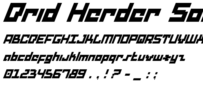 Drid Herder Solid Italic font